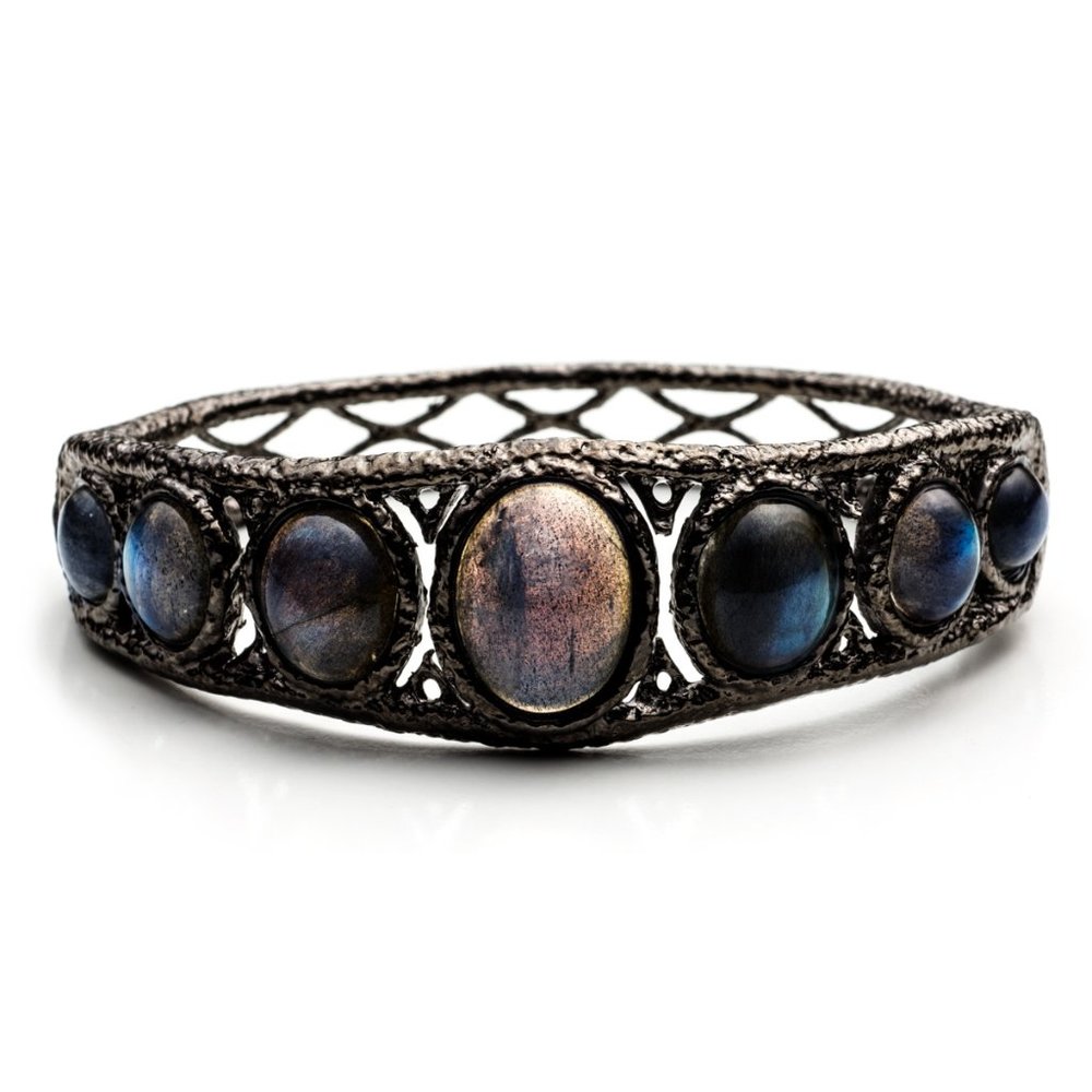 Hinged Ruthenium Bracelet